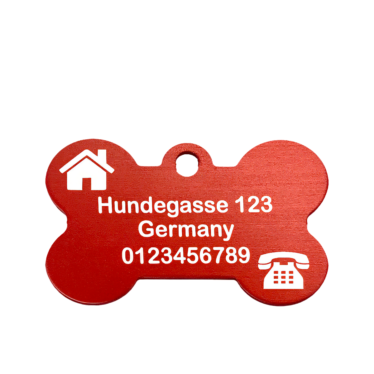 Gravierte Knochen-Hundemarke